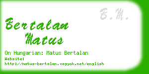 bertalan matus business card